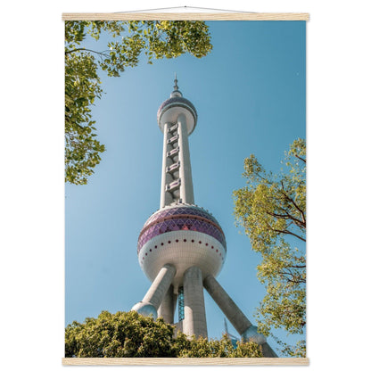 Oriental Pearl Tower - Printree.ch Architektur, Aussichtsplattform, China, Fernsehturm, futuristisch, Kopenhagen, Kultur, moderne Architektur, Oriental Pearl Tower, Shanghai, Skyline, Stadt, Stadtbild, Touristenattraktion, unsplash, Wahrzeichen