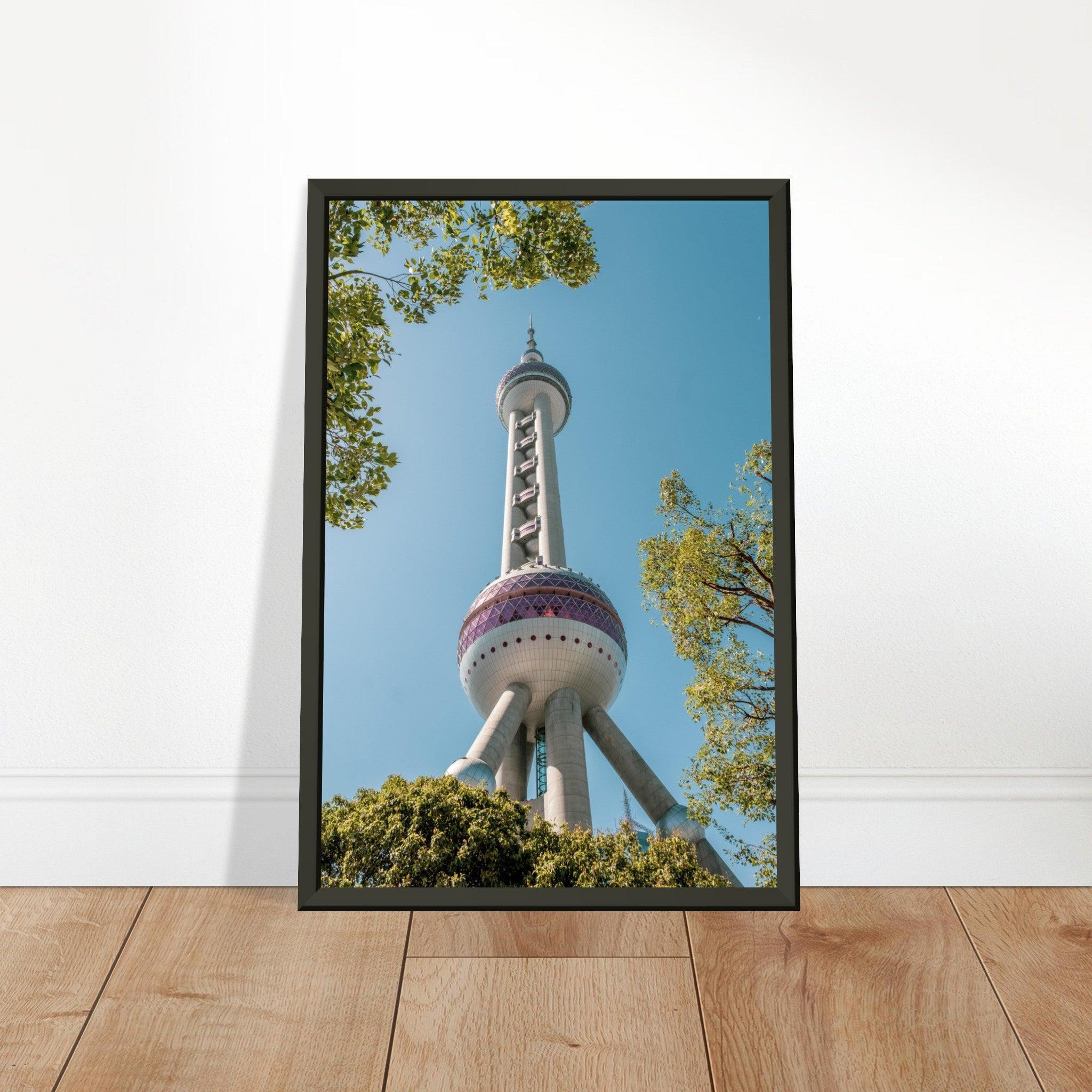 Oriental Pearl Tower - Printree.ch Architektur, Aussichtsplattform, China, Fernsehturm, futuristisch, Kopenhagen, Kultur, moderne Architektur, Oriental Pearl Tower, Shanghai, Skyline, Stadt, Stadtbild, Touristenattraktion, unsplash, Wahrzeichen