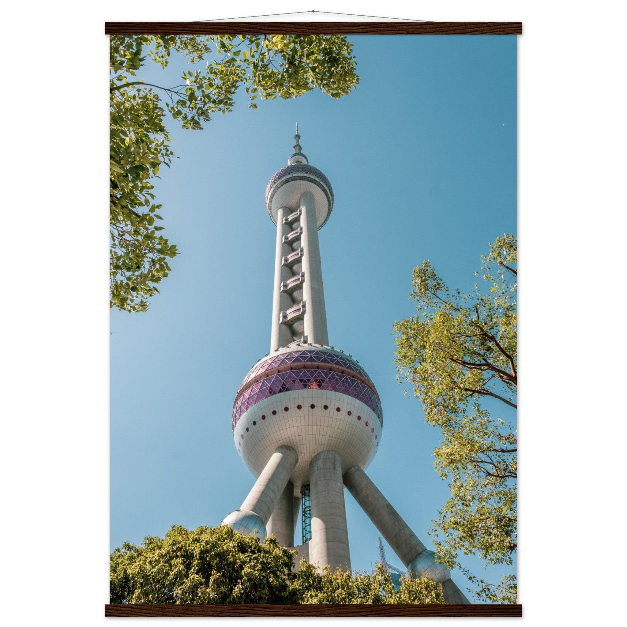 Oriental Pearl Tower - Printree.ch Architektur, Aussichtsplattform, China, Fernsehturm, futuristisch, Kopenhagen, Kultur, moderne Architektur, Oriental Pearl Tower, Shanghai, Skyline, Stadt, Stadtbild, Touristenattraktion, unsplash, Wahrzeichen