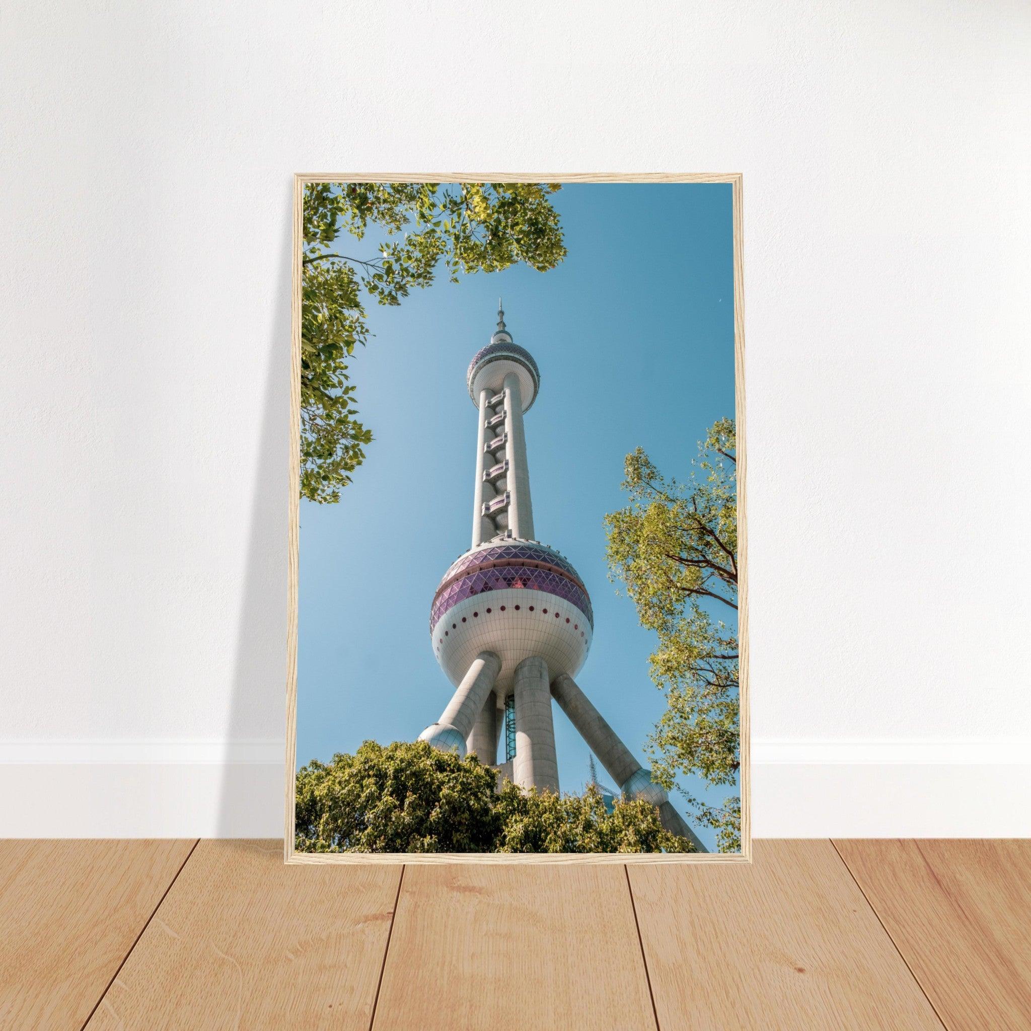 Oriental Pearl Tower - Printree.ch Architektur, Aussichtsplattform, China, Fernsehturm, futuristisch, Kopenhagen, Kultur, moderne Architektur, Oriental Pearl Tower, Shanghai, Skyline, Stadt, Stadtbild, Touristenattraktion, unsplash, Wahrzeichen