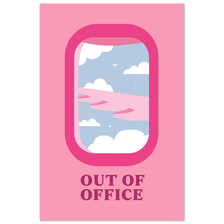 Out of Office - Fröhliche positive Poster - Printree.ch fröhlich, zeitgenössische kunst