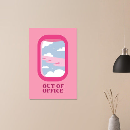 Out of Office - Fröhliche positive Poster - Printree.ch fröhlich, zeitgenössische kunst