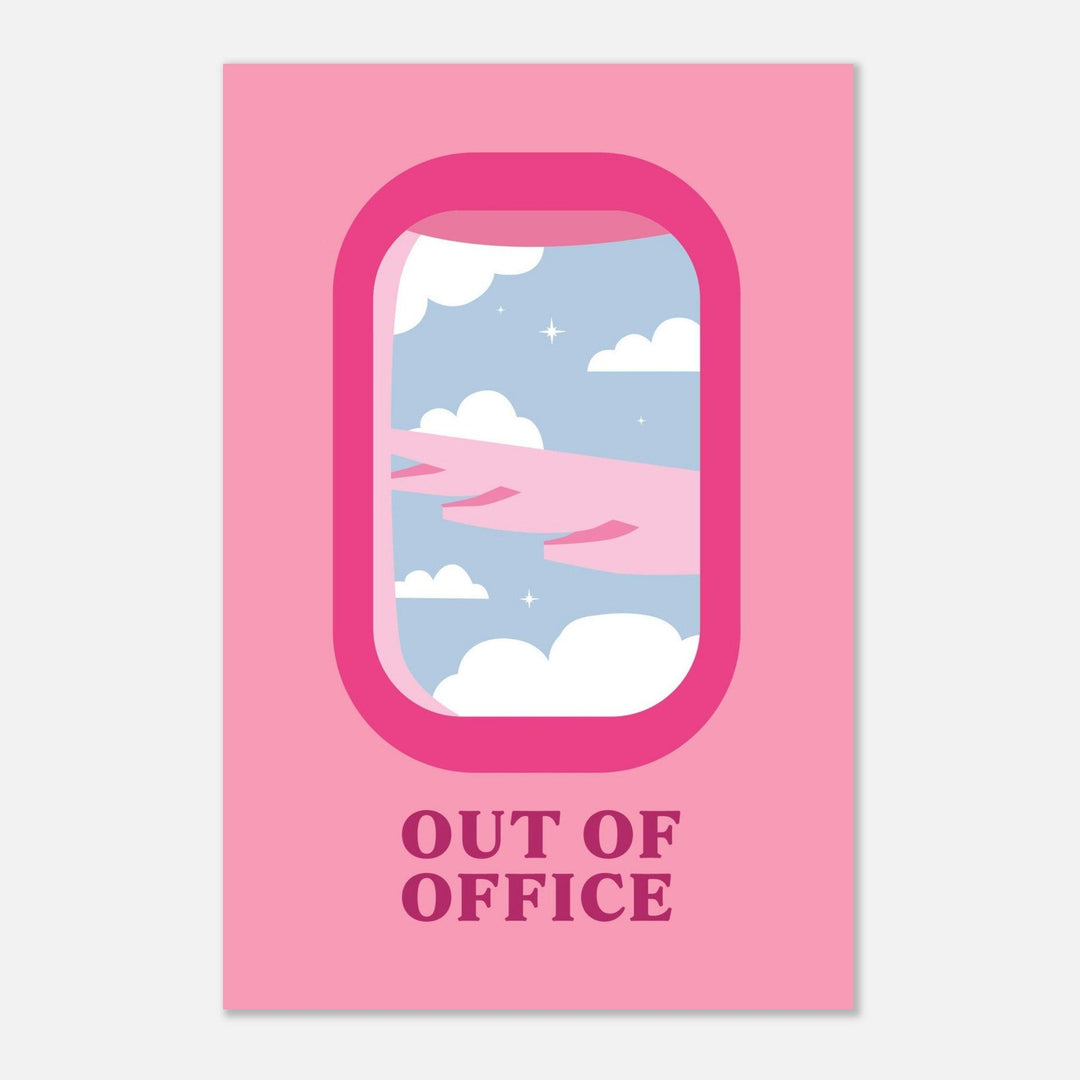 Out of Office - Fröhliche positive Poster - Printree.ch fröhlich, zeitgenössische kunst
