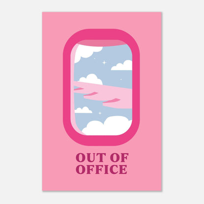 Out of Office - Fröhliche positive Poster - Printree.ch fröhlich, zeitgenössische kunst