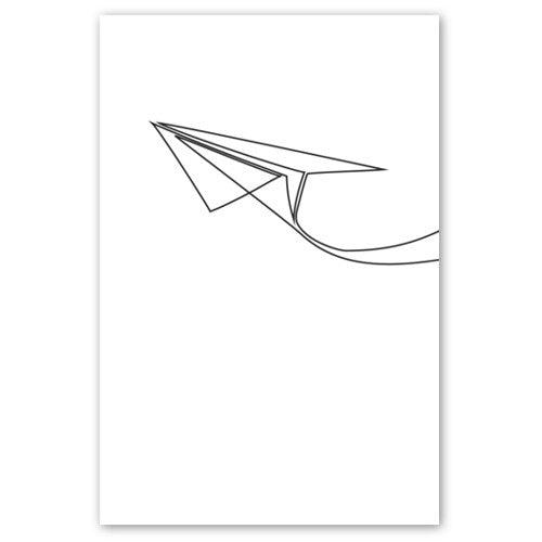 Papier Flieger - Printree.ch Dekor, Design, Elemente, Fantasie, himmel, Hintergrund, Kunst, Line-Art, linear, Linienkunst, Minimalismus, minimalistisch, Umriss, Wandkunst, Zeichen, Zeichnung, zeitgenössisch