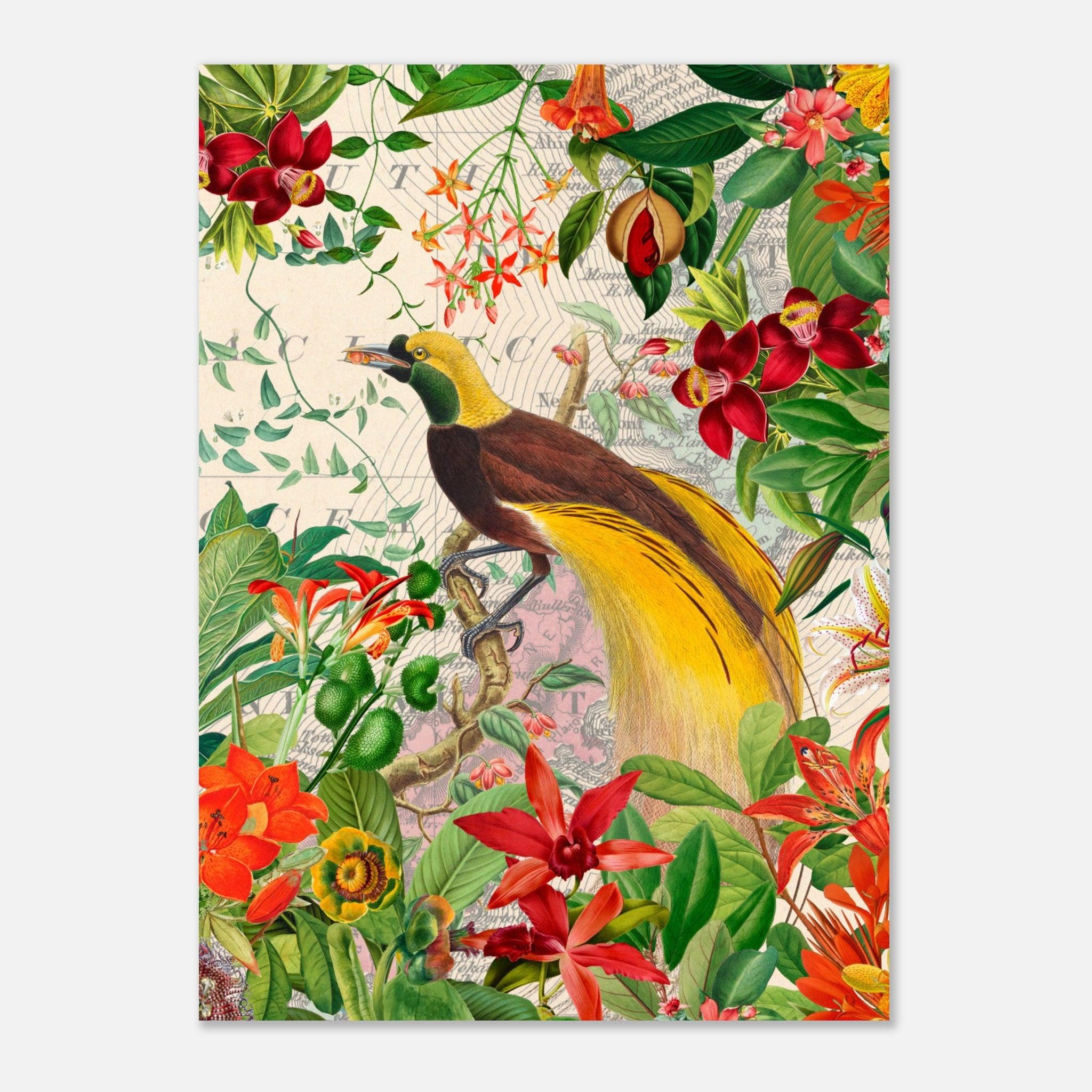 Paradisvogel im Blüten Jungle - Printree.ch kunstschaffende, UTA NAUMANN