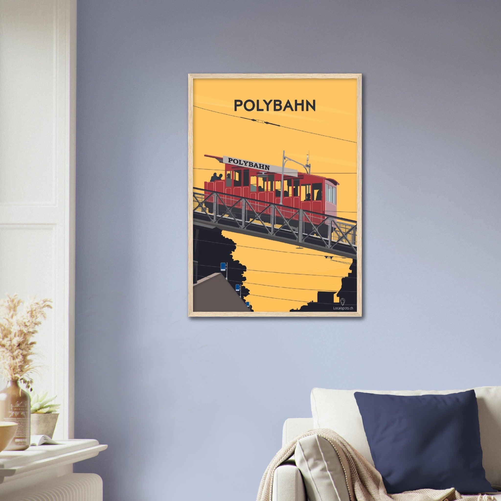 Polybahn - Printree.ch alt, attraktion, eisenbahn, europa, im freien, Localspot, Minimal, Minimalismus, polybahn, schweiz, sehenswürdigkeiten, stadt, stadtbild, strasse, tourismus, transport, ubs polybahn, verkehr, zürich