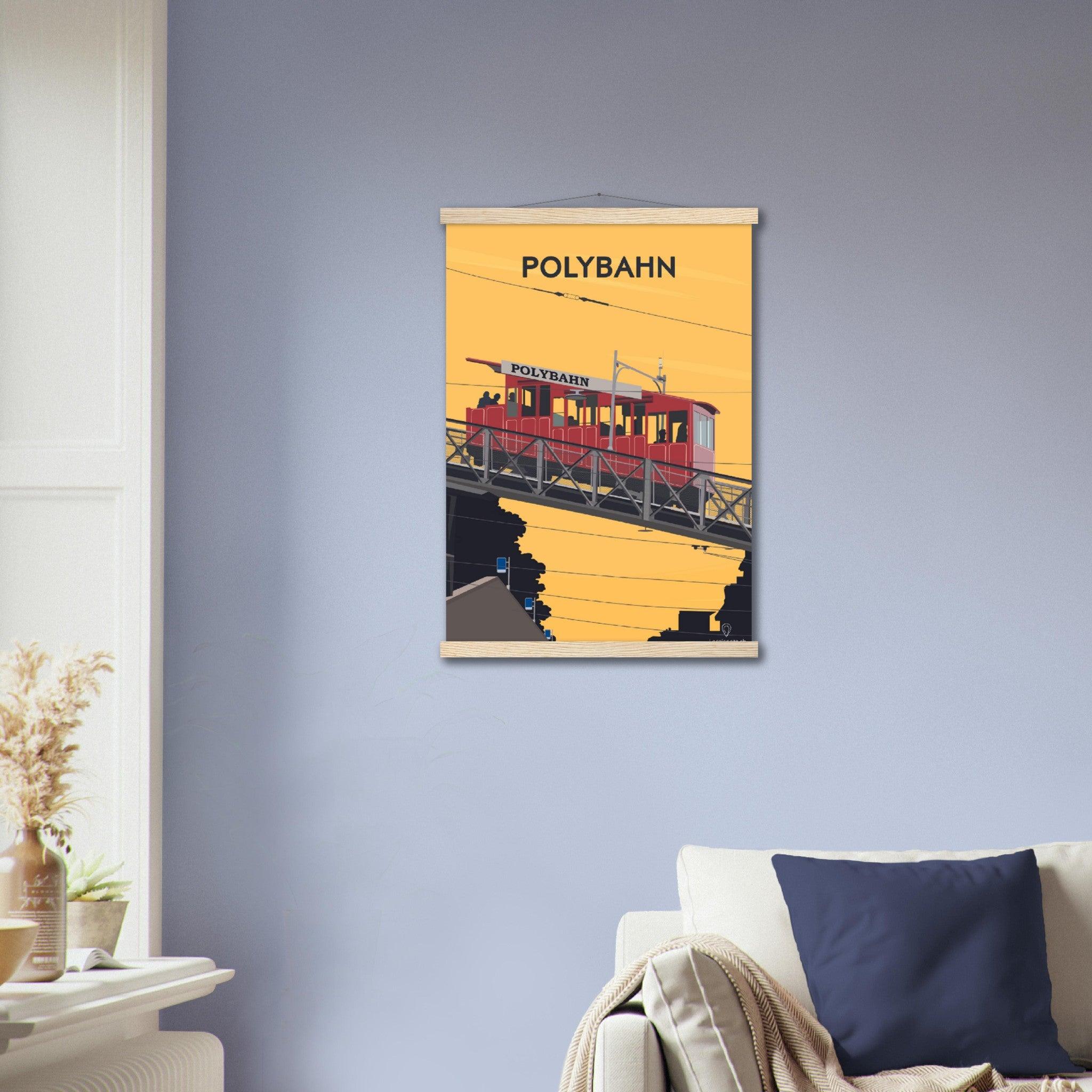 Polybahn - Printree.ch alt, attraktion, eisenbahn, europa, im freien, Localspot, Minimal, Minimalismus, polybahn, schweiz, sehenswürdigkeiten, stadt, stadtbild, strasse, tourismus, transport, ubs polybahn, verkehr, zürich