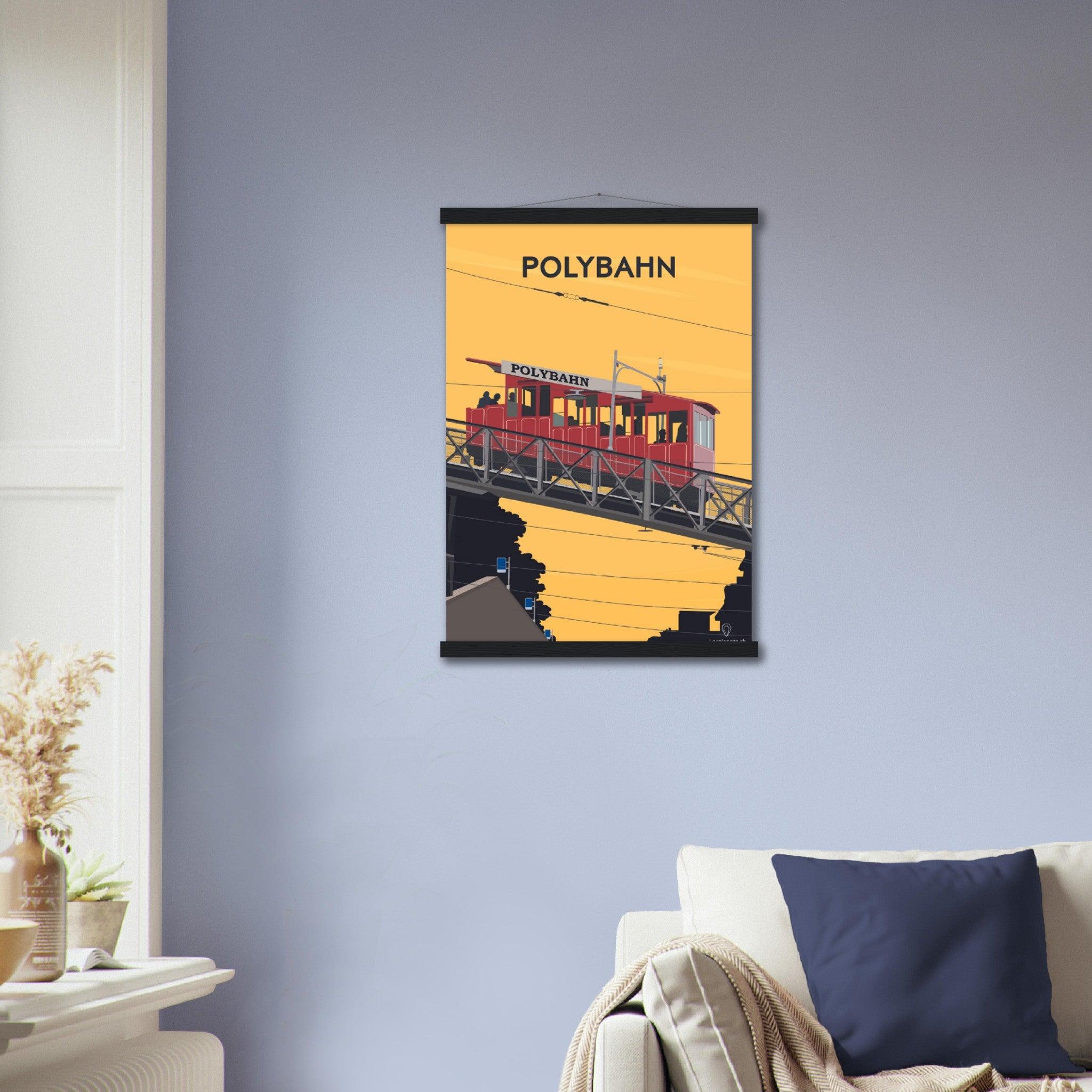 Polybahn - Printree.ch alt, attraktion, eisenbahn, europa, im freien, Localspot, Minimal, Minimalismus, polybahn, schweiz, sehenswürdigkeiten, stadt, stadtbild, strasse, tourismus, transport, ubs polybahn, verkehr, zürich