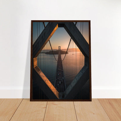 Poster "Stadtbrücke San Francisco - Oakland" - Printree.ch Architektur, Bay Bridge, Brücke, Foto, Fotografie, Kalifornien, Küste, Oakland, Reisen, San Francisco, Stadtbild, unsplash, USA, Verbindung, Verkehr, Wahrzeichen, Überquerung