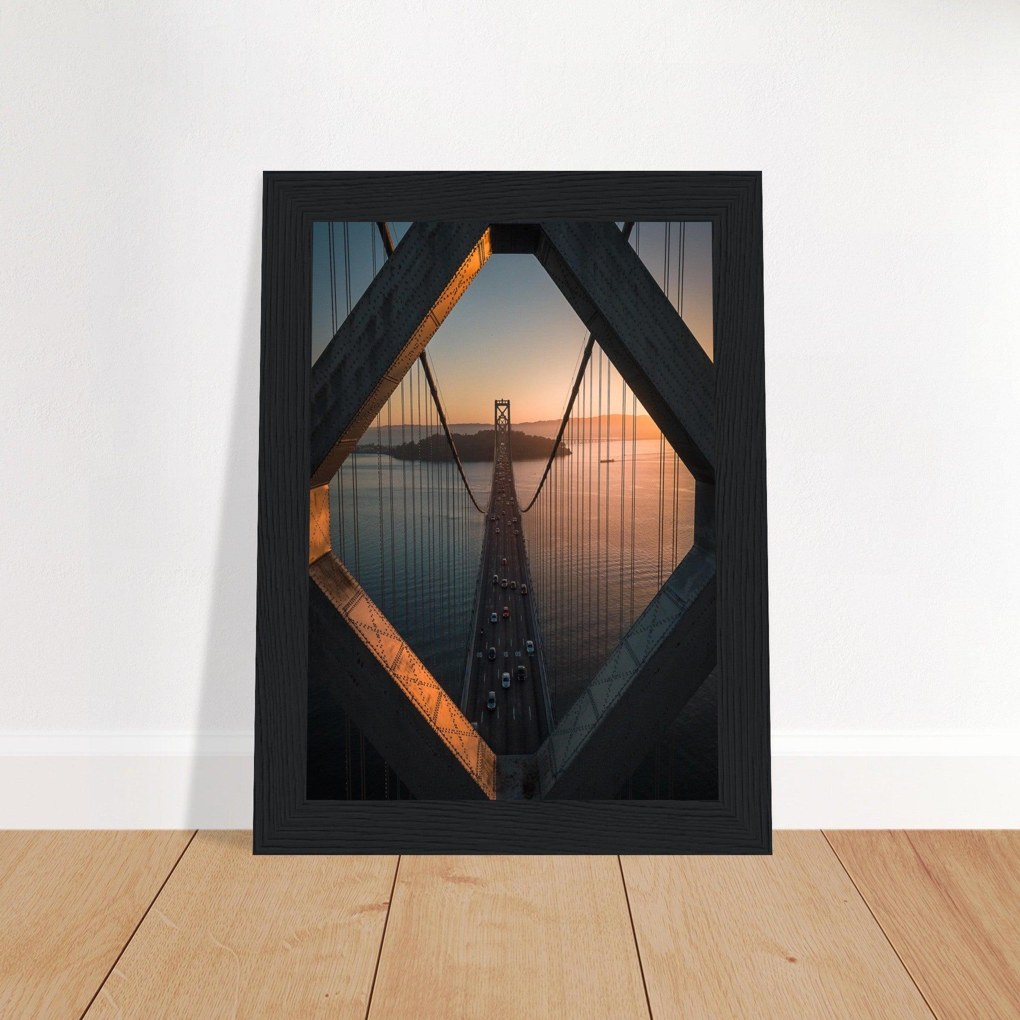 Poster "Stadtbrücke San Francisco - Oakland" - Printree.ch Architektur, Bay Bridge, Brücke, Foto, Fotografie, Kalifornien, Küste, Oakland, Reisen, San Francisco, Stadtbild, unsplash, USA, Verbindung, Verkehr, Wahrzeichen, Überquerung