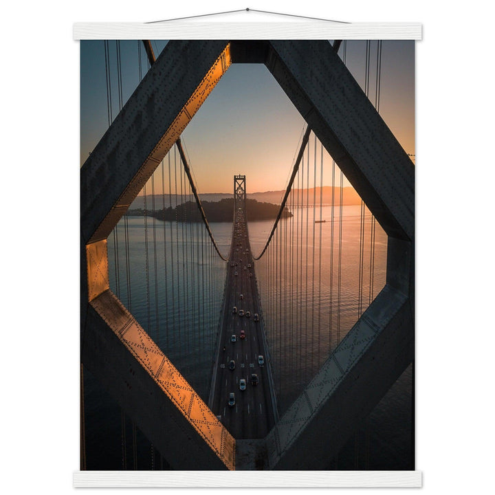 Poster "Stadtbrücke San Francisco - Oakland" - Printree.ch Architektur, Bay Bridge, Brücke, Foto, Fotografie, Kalifornien, Küste, Oakland, Reisen, San Francisco, Stadtbild, unsplash, USA, Verbindung, Verkehr, Wahrzeichen, Überquerung