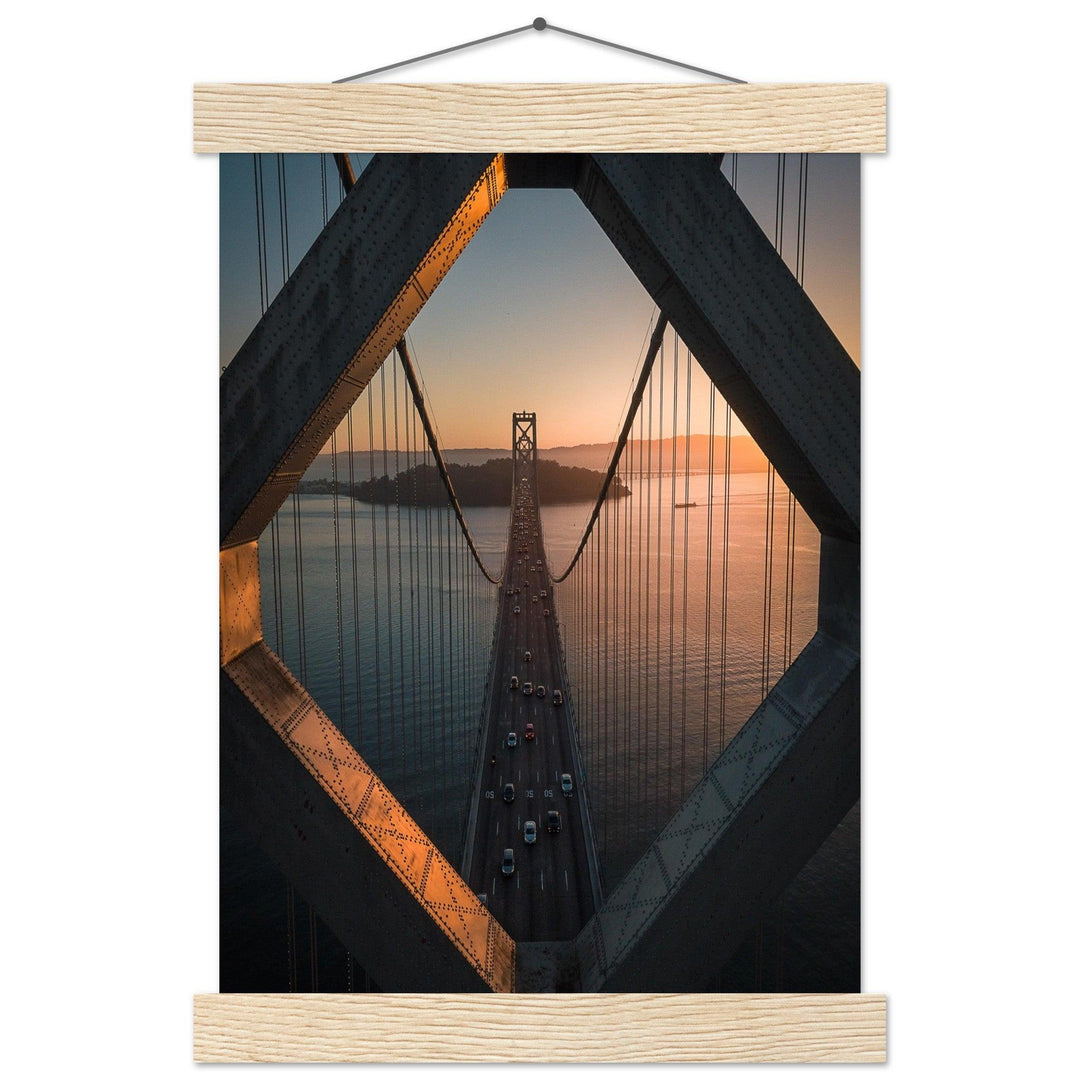 Poster "Stadtbrücke San Francisco - Oakland" - Printree.ch Architektur, Bay Bridge, Brücke, Foto, Fotografie, Kalifornien, Küste, Oakland, Reisen, San Francisco, Stadtbild, unsplash, USA, Verbindung, Verkehr, Wahrzeichen, Überquerung