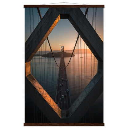 Poster "Stadtbrücke San Francisco - Oakland" - Printree.ch Architektur, Bay Bridge, Brücke, Foto, Fotografie, Kalifornien, Küste, Oakland, Reisen, San Francisco, Stadtbild, unsplash, USA, Verbindung, Verkehr, Wahrzeichen, Überquerung