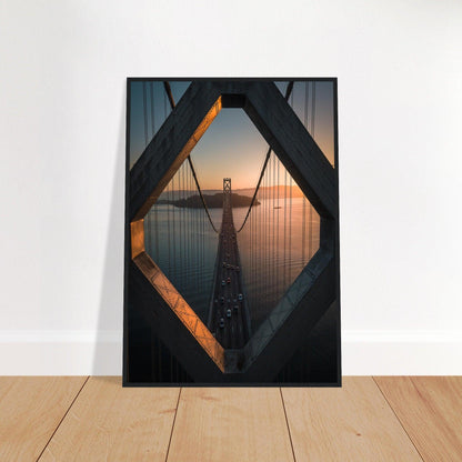 Poster "Stadtbrücke San Francisco - Oakland" - Printree.ch Architektur, Bay Bridge, Brücke, Foto, Fotografie, Kalifornien, Küste, Oakland, Reisen, San Francisco, Stadtbild, unsplash, USA, Verbindung, Verkehr, Wahrzeichen, Überquerung