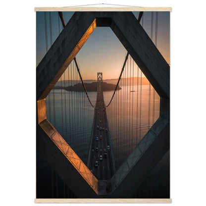 Poster "Stadtbrücke San Francisco - Oakland" - Printree.ch Architektur, Bay Bridge, Brücke, Foto, Fotografie, Kalifornien, Küste, Oakland, Reisen, San Francisco, Stadtbild, unsplash, USA, Verbindung, Verkehr, Wahrzeichen, Überquerung