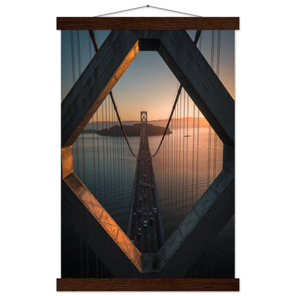 Poster "Stadtbrücke San Francisco - Oakland" - Printree.ch Architektur, Bay Bridge, Brücke, Foto, Fotografie, Kalifornien, Küste, Oakland, Reisen, San Francisco, Stadtbild, unsplash, USA, Verbindung, Verkehr, Wahrzeichen, Überquerung