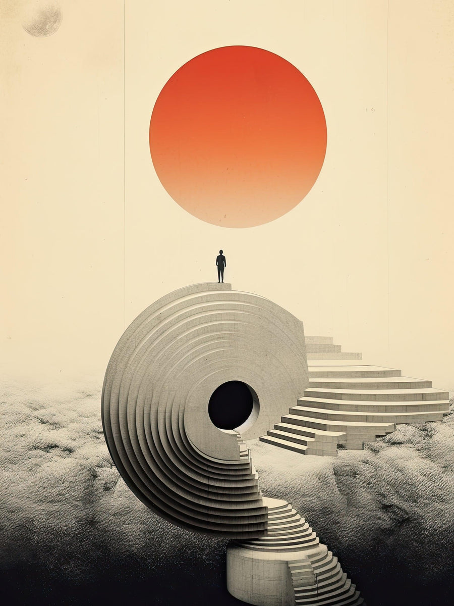 Retro 5. Dimension - Printree.ch astronomie, Futurismus, Mysteriös, Mystisch, Poster, retro