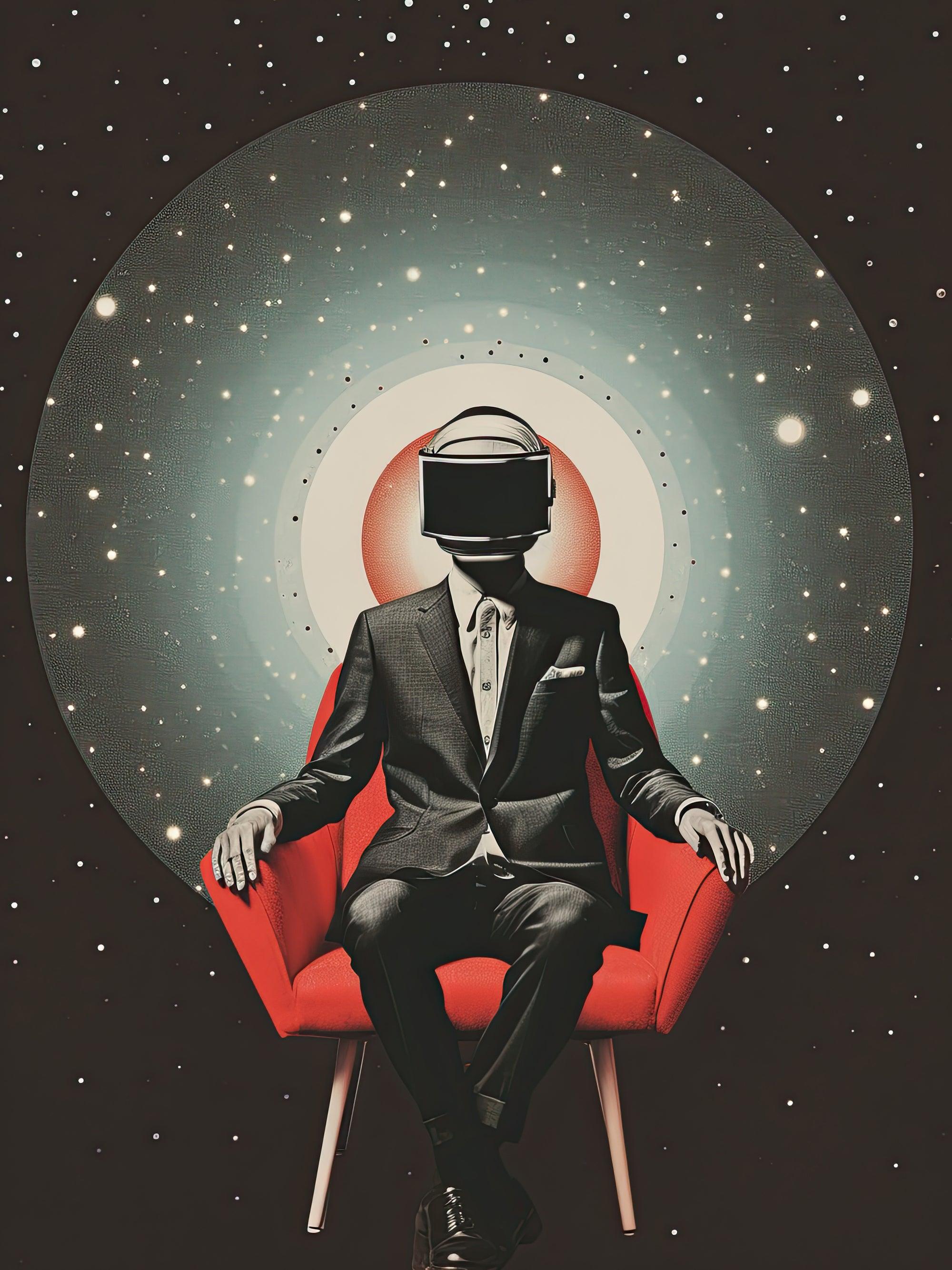 Retro Daft Space - Printree.ch astronomie, Futurismus, Mysteriös, Mystisch, Poster, retro