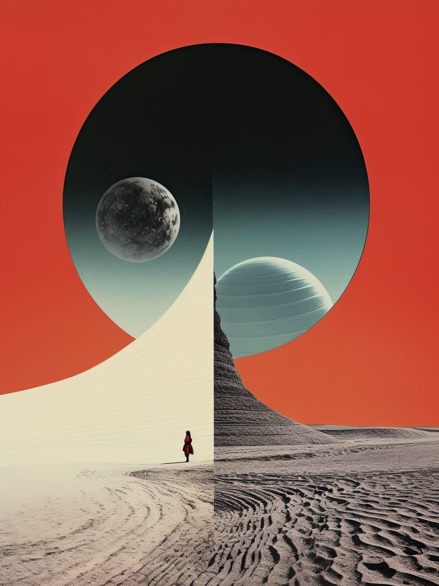 Retro Dimensionen - Printree.ch astronomie, Futurismus, Mysteriös, Mystisch, Poster, retro