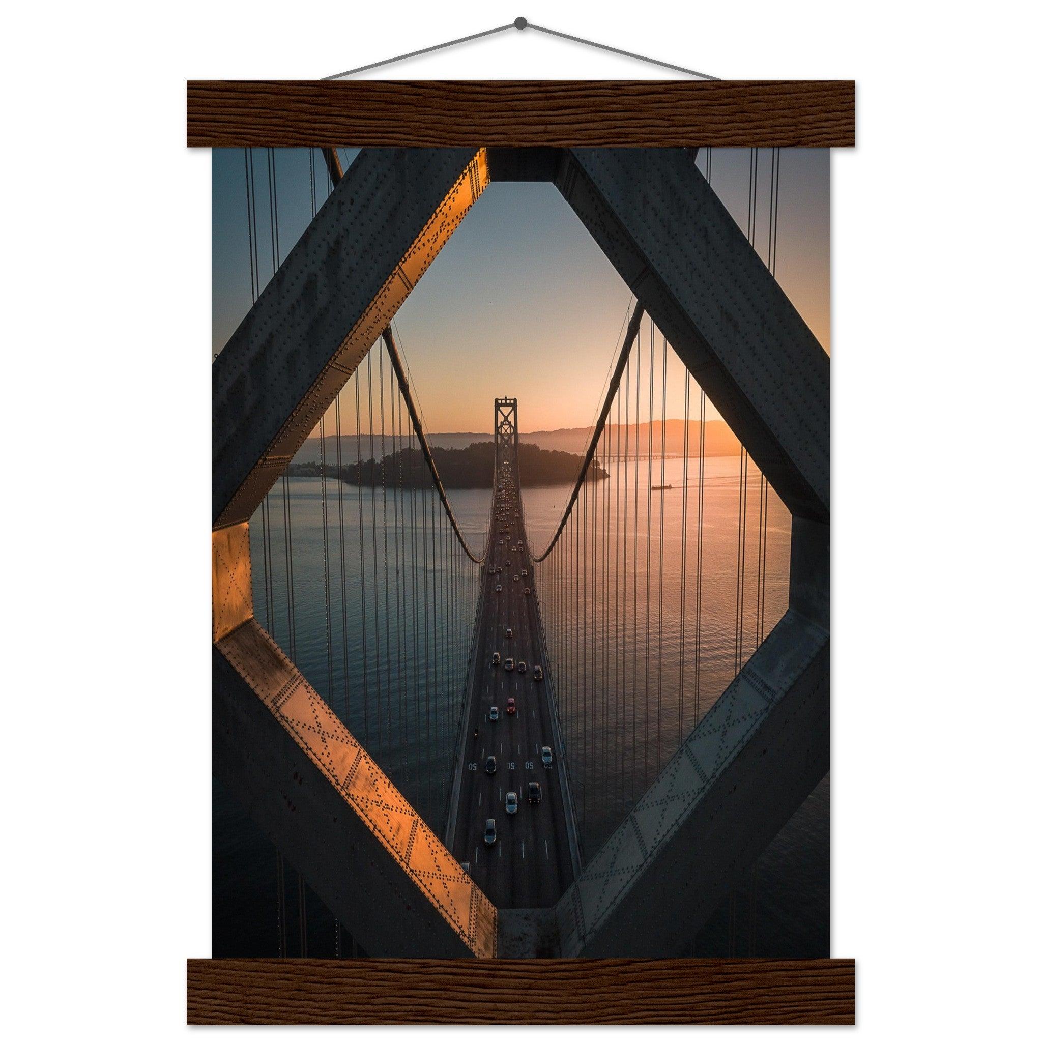 San Francisco - Oakland Bay Bridge - Printree.ch Architektur, Bay Bridge, Brücke, Foto, Fotografie, Kalifornien, Küste, Oakland, Reisen, San Francisco, Stadtbild, unsplash, USA, Verbindung, Verkehr, Wahrzeichen, Überquerung