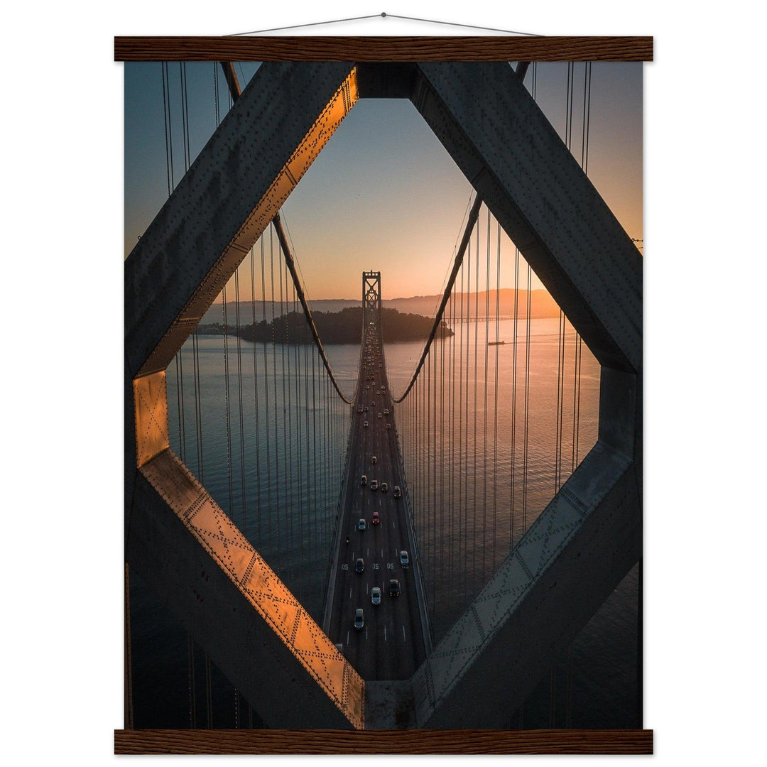 San Francisco - Oakland Bay Bridge - Printree.ch Architektur, Bay Bridge, Brücke, Foto, Fotografie, Kalifornien, Küste, Oakland, Reisen, San Francisco, Stadtbild, unsplash, USA, Verbindung, Verkehr, Wahrzeichen, Überquerung