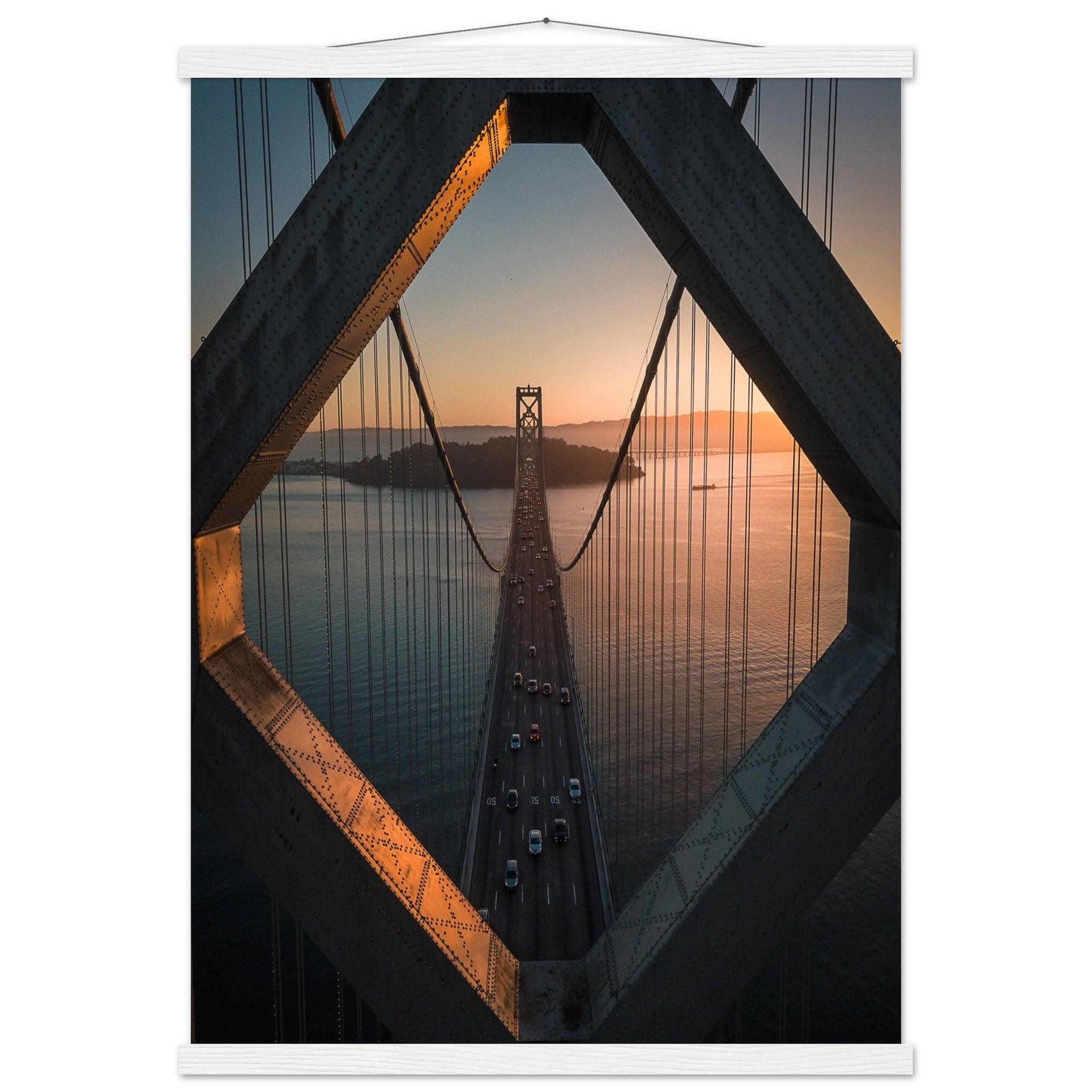 San Francisco - Oakland Bay Bridge - Printree.ch Architektur, Bay Bridge, Brücke, Foto, Fotografie, Kalifornien, Küste, Oakland, Reisen, San Francisco, Stadtbild, unsplash, USA, Verbindung, Verkehr, Wahrzeichen, Überquerung