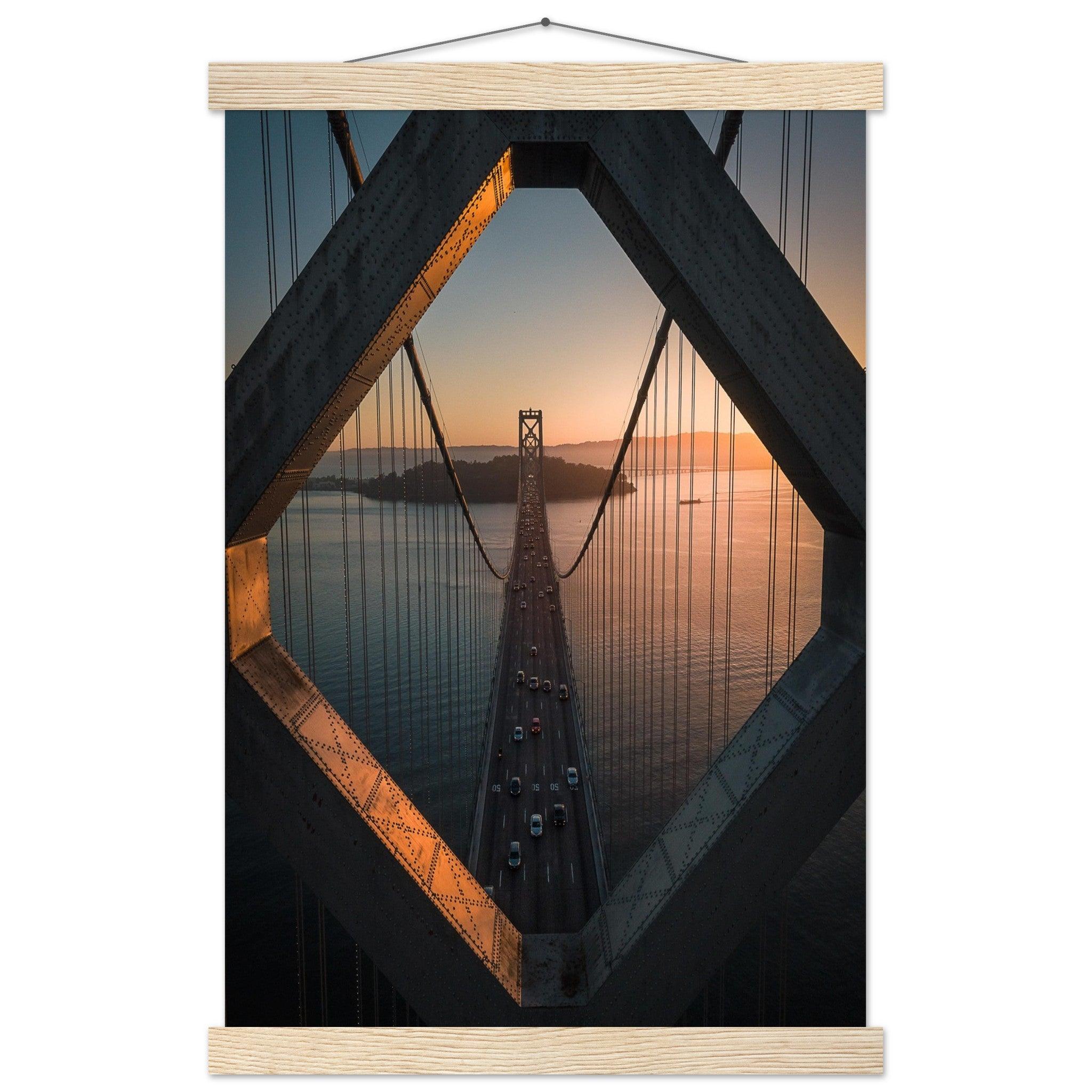 San Francisco - Oakland Bay Bridge - Printree.ch Architektur, Bay Bridge, Brücke, Foto, Fotografie, Kalifornien, Küste, Oakland, Reisen, San Francisco, Stadtbild, unsplash, USA, Verbindung, Verkehr, Wahrzeichen, Überquerung