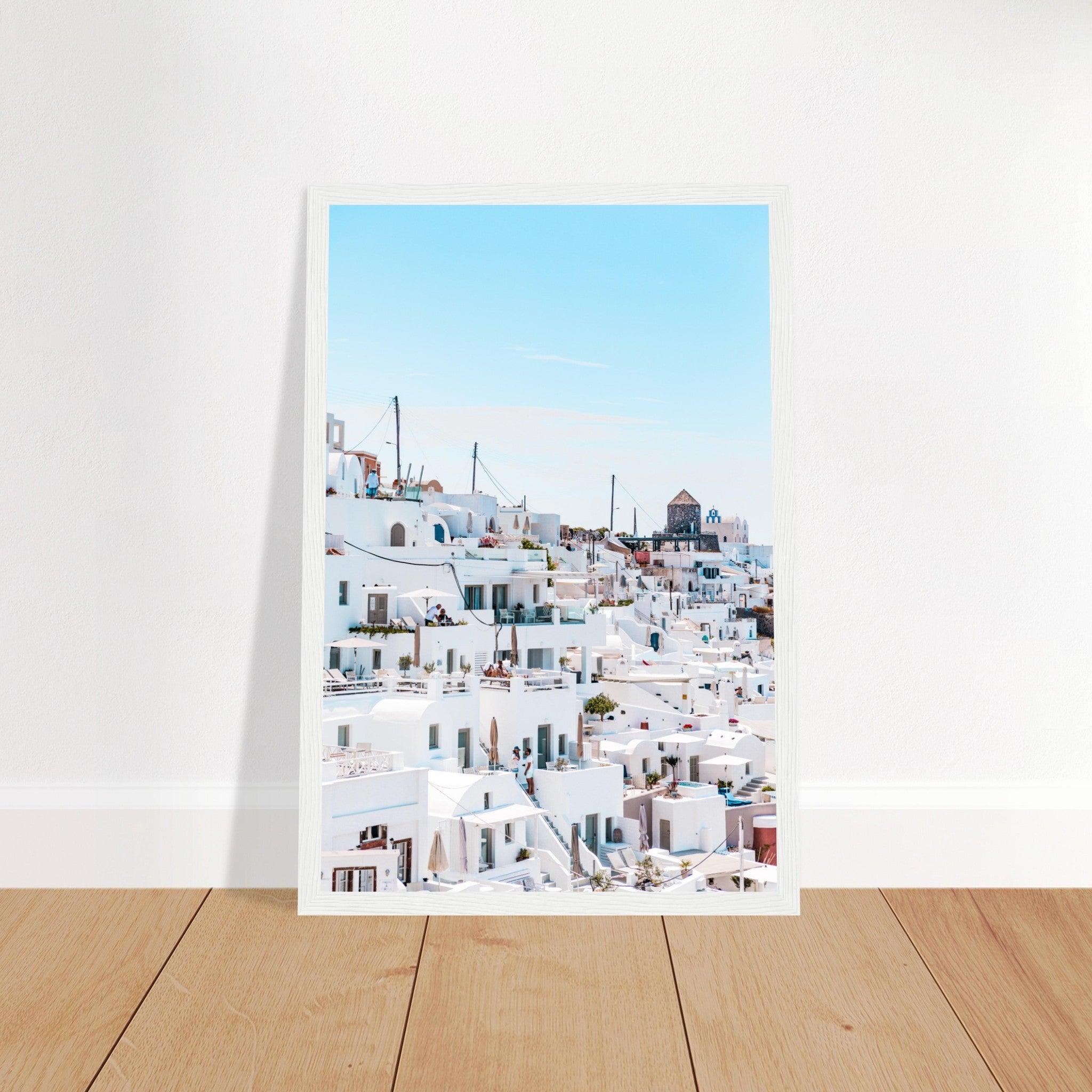 Santorini Schönheitsposter - Printree.ch Caldera, Foto, Fotografie, Griechenland, Insel, Kykladen, Oia, Reisen, Santorini, Sonnenuntergang, unsplash, Urlaub, Vulkan, weiße Häuser, Ägäis