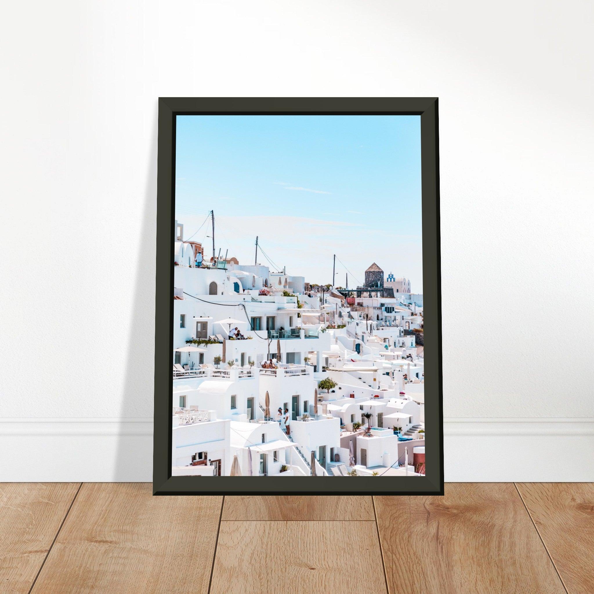 Santorini Schönheitsposter - Printree.ch Caldera, Foto, Fotografie, Griechenland, Insel, Kykladen, Oia, Reisen, Santorini, Sonnenuntergang, unsplash, Urlaub, Vulkan, weiße Häuser, Ägäis