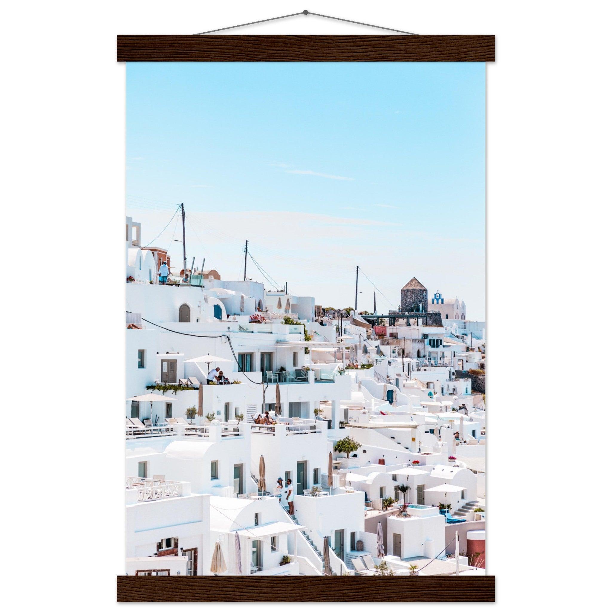 Santorini Schönheitsposter - Printree.ch Caldera, Foto, Fotografie, Griechenland, Insel, Kykladen, Oia, Reisen, Santorini, Sonnenuntergang, unsplash, Urlaub, Vulkan, weiße Häuser, Ägäis