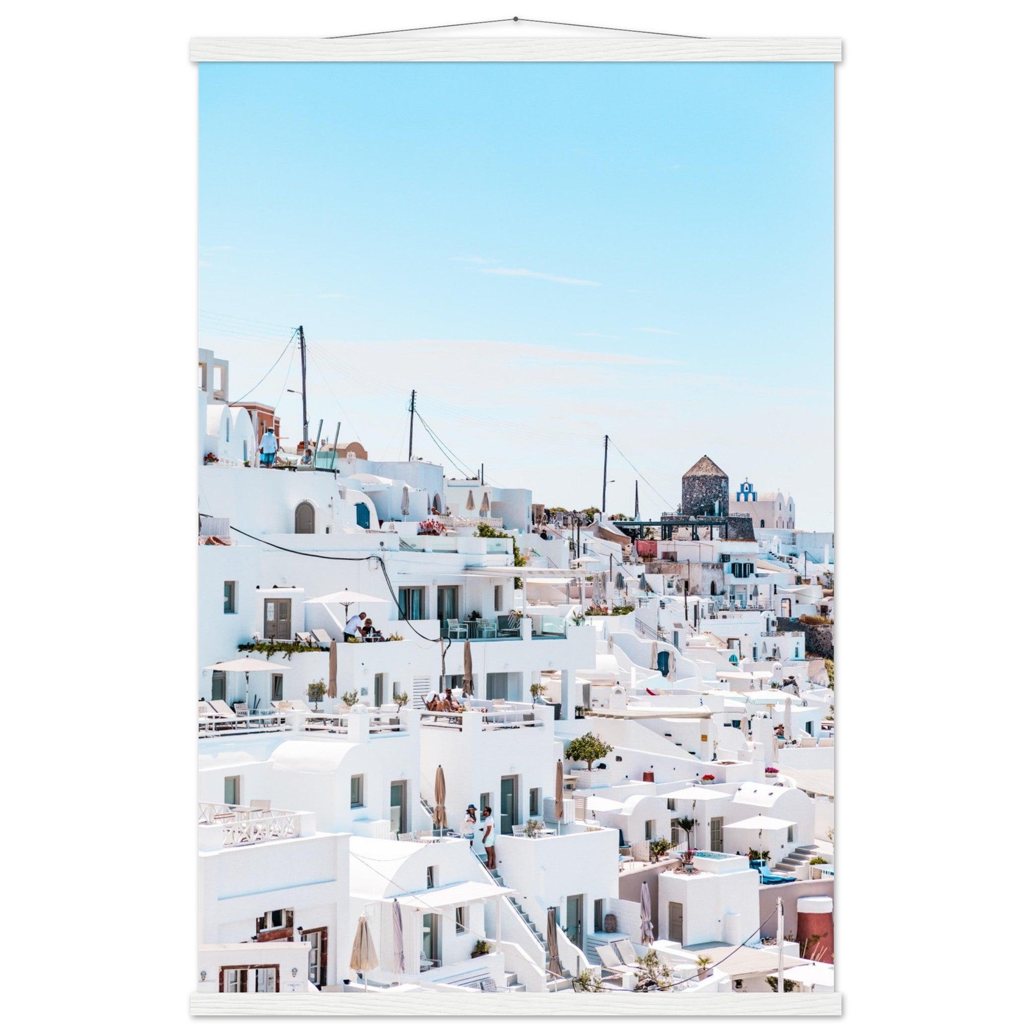 Santorini Schönheitsposter - Printree.ch Caldera, Foto, Fotografie, Griechenland, Insel, Kykladen, Oia, Reisen, Santorini, Sonnenuntergang, unsplash, Urlaub, Vulkan, weiße Häuser, Ägäis