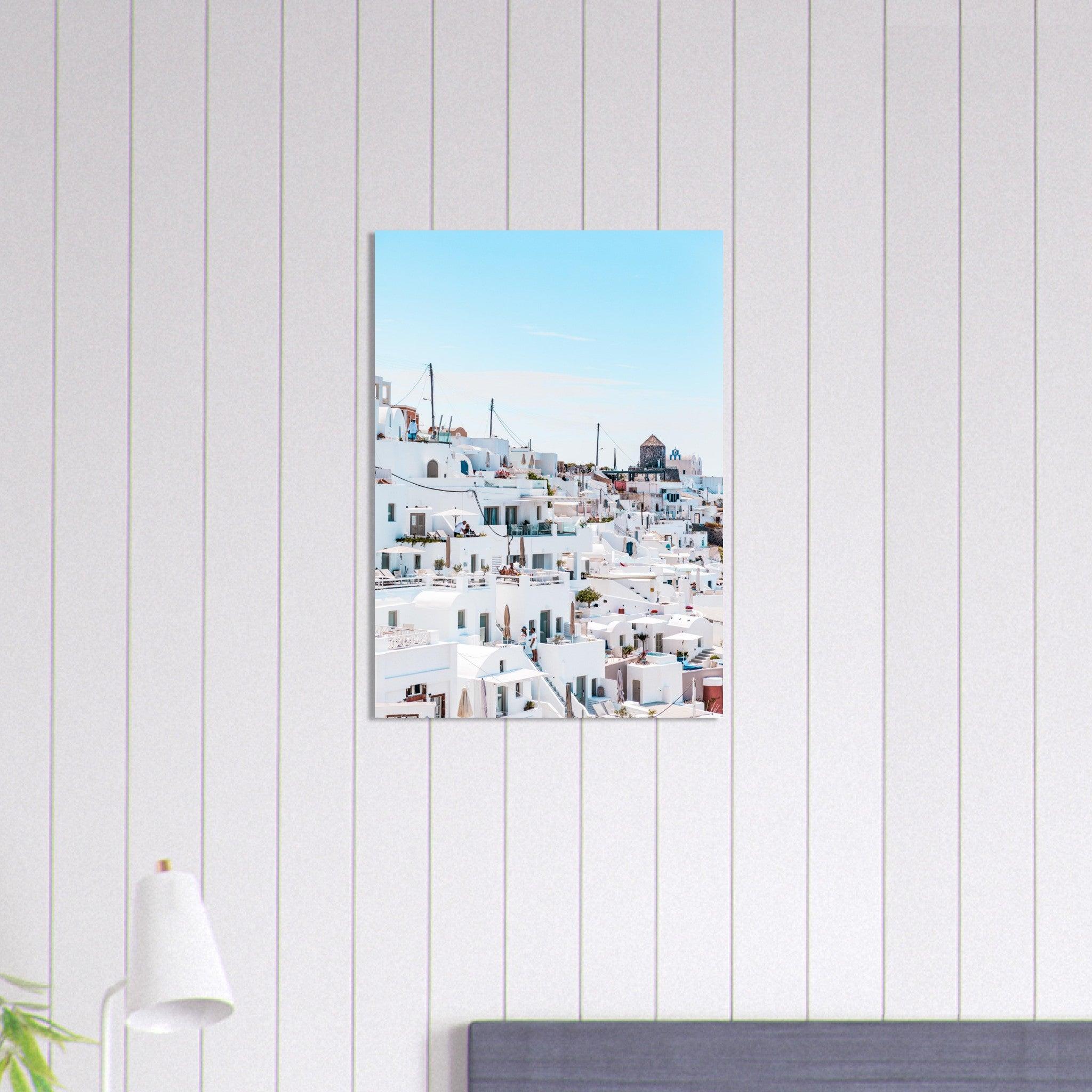 Santorini Schönheitsposter - Printree.ch Caldera, Foto, Fotografie, Griechenland, Insel, Kykladen, Oia, Reisen, Santorini, Sonnenuntergang, unsplash, Urlaub, Vulkan, weiße Häuser, Ägäis