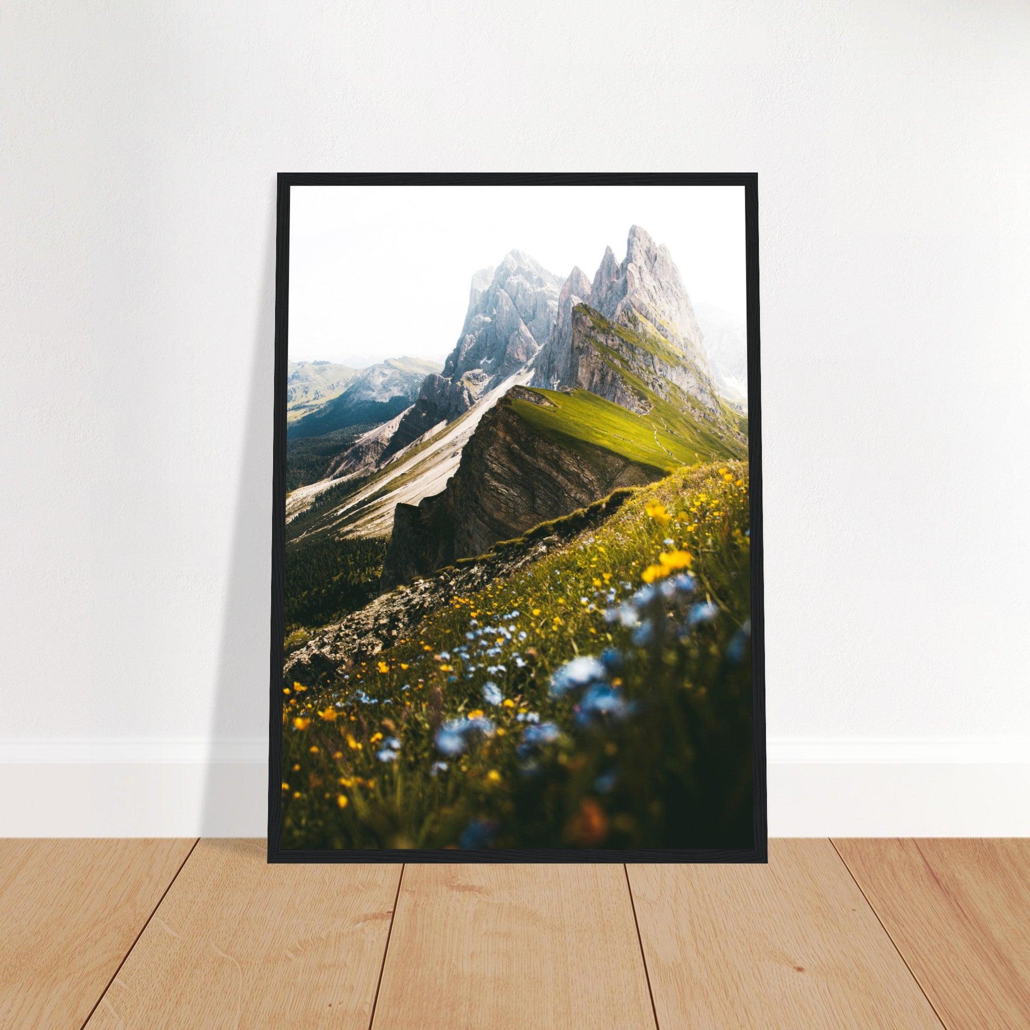 Seceda Naturposter - Printree.ch Alpen, Aussichtspunkt, Berglandschaft, Dolomiten, Foto, Fotografie, Italien, Natur, Ortisei, Panorama, Reisen, Seceda, Skifahren, unsplash, Wanderung