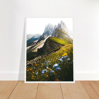 Seceda Naturposter - Printree.ch Alpen, Aussichtspunkt, Berglandschaft, Dolomiten, Foto, Fotografie, Italien, Natur, Ortisei, Panorama, Reisen, Seceda, Skifahren, unsplash, Wanderung