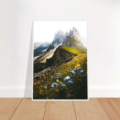 Seceda Naturposter - Printree.ch Alpen, Aussichtspunkt, Berglandschaft, Dolomiten, Foto, Fotografie, Italien, Natur, Ortisei, Panorama, Reisen, Seceda, Skifahren, unsplash, Wanderung