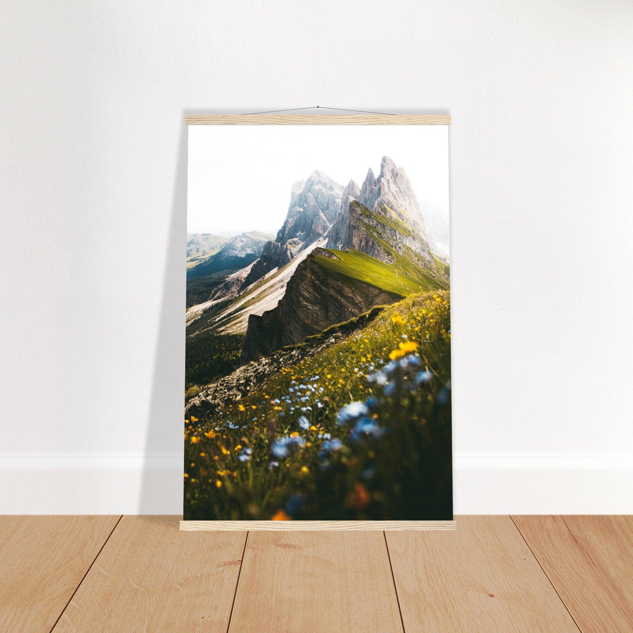 Seceda Naturposter - Printree.ch Alpen, Aussichtspunkt, Berglandschaft, Dolomiten, Foto, Fotografie, Italien, Natur, Ortisei, Panorama, Reisen, Seceda, Skifahren, unsplash, Wanderung