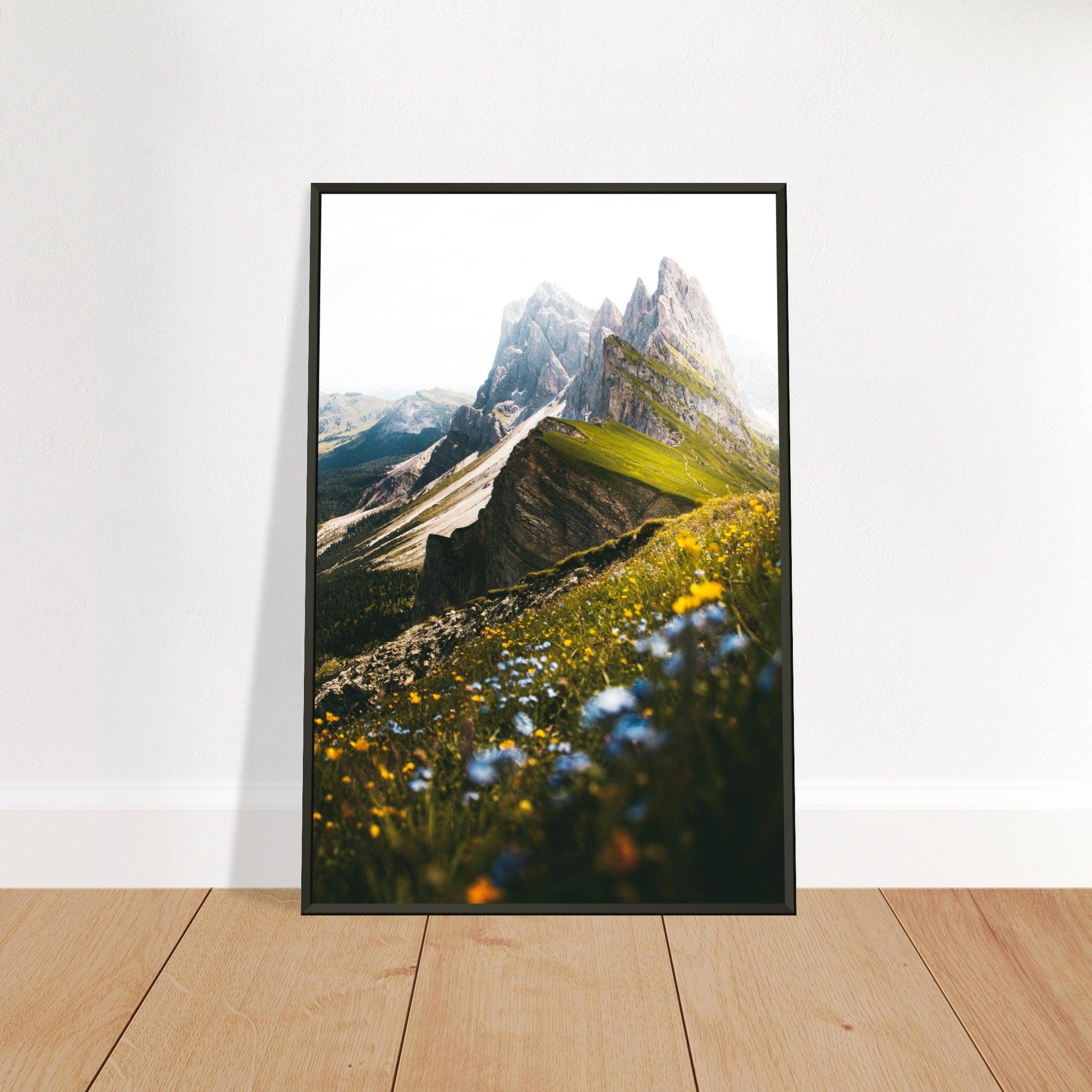 Seceda Naturposter - Printree.ch Alpen, Aussichtspunkt, Berglandschaft, Dolomiten, Foto, Fotografie, Italien, Natur, Ortisei, Panorama, Reisen, Seceda, Skifahren, unsplash, Wanderung