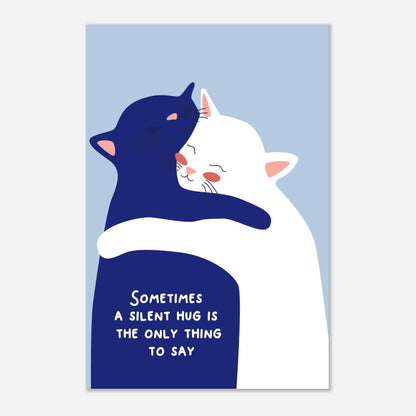 Silent Hug - Fröhliche positive Poster - Printree.ch fröhlich, zeitgenössische kunst