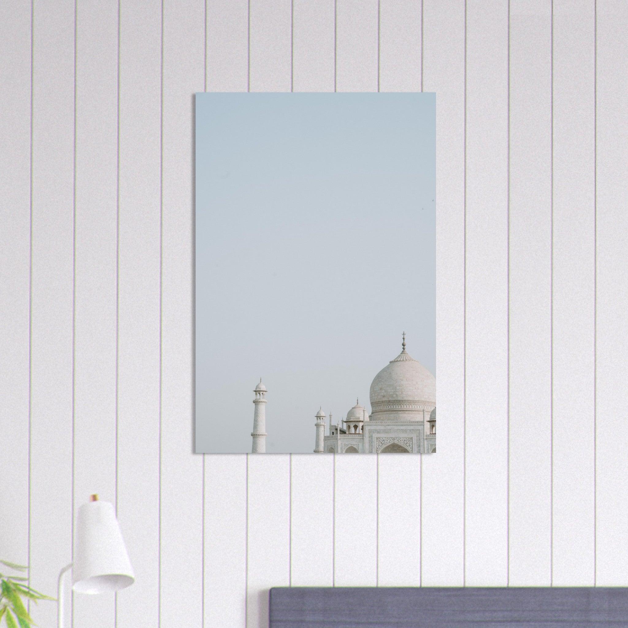 Taj Mahal Poster: Zeitlose Schönheit - Printree.ch Agra, Architektur, Foto, Fotografie, Garten, Grabmal, Indien, Liebe, Marmor, Monument, Reisen, Sonnenaufgang, Symmetrie, Taj Mahal, UNESCO-Welterbe, unsplash