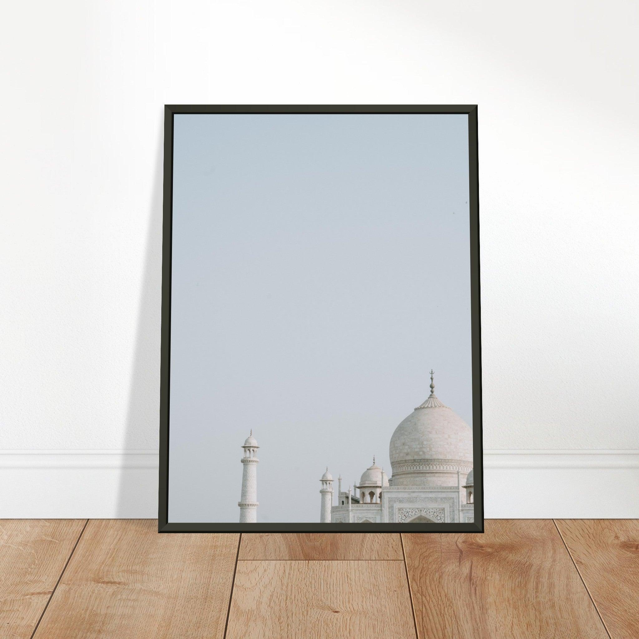 Taj Mahal Poster: Zeitlose Schönheit - Printree.ch Agra, Architektur, Foto, Fotografie, Garten, Grabmal, Indien, Liebe, Marmor, Monument, Reisen, Sonnenaufgang, Symmetrie, Taj Mahal, UNESCO-Welterbe, unsplash