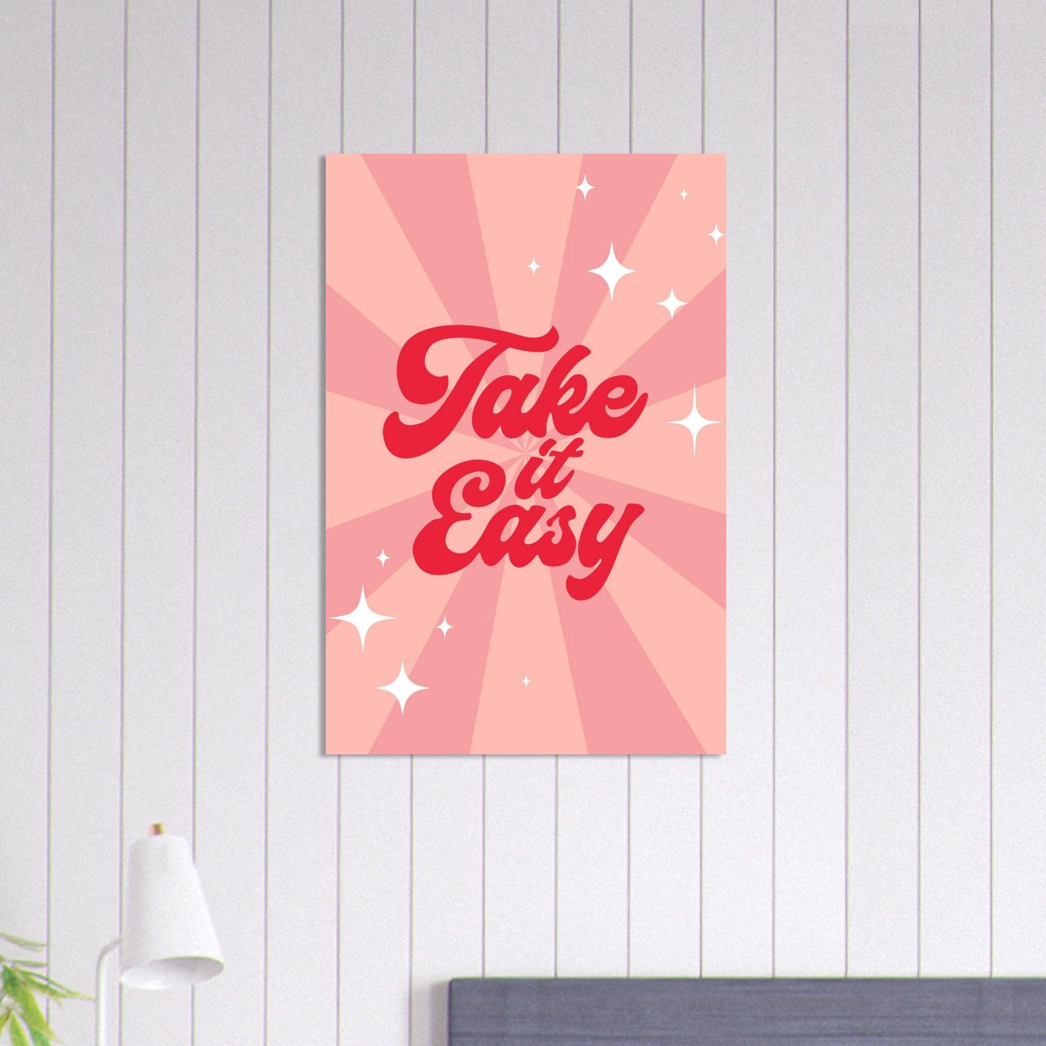 Take it easy - Fröhliche positive Poster - Printree.ch fröhlich, zeitgenössische kunst