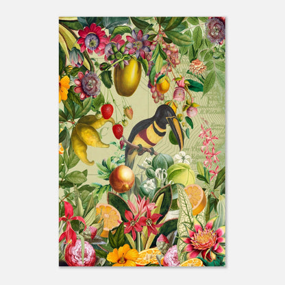 Toucan im Blüten und Früchte Jungle - Printree.ch kunstschaffende, UTA NAUMANN