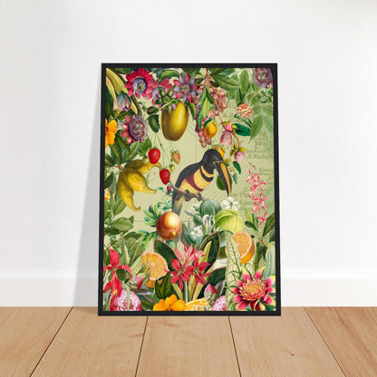 Toucan im Blüten und Früchte Jungle - Printree.ch kunstschaffende, UTA NAUMANN