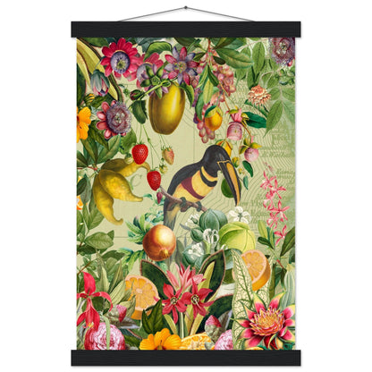 Toucan im Blüten und Früchte Jungle - Printree.ch kunstschaffende, UTA NAUMANN