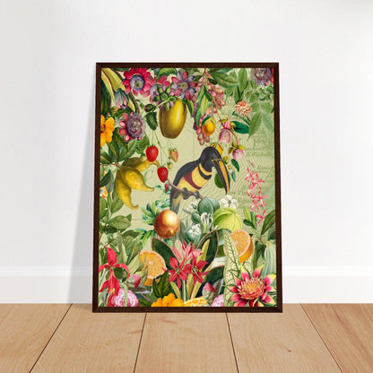 Toucan im Blüten und Früchte Jungle - Printree.ch kunstschaffende, UTA NAUMANN