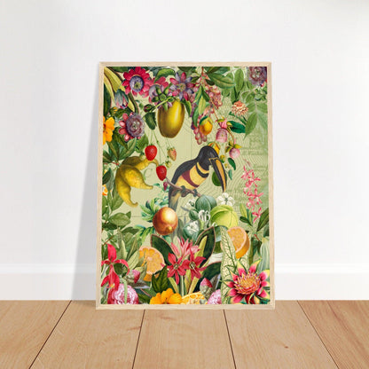 Toucan im Blüten und Früchte Jungle - Printree.ch kunstschaffende, UTA NAUMANN