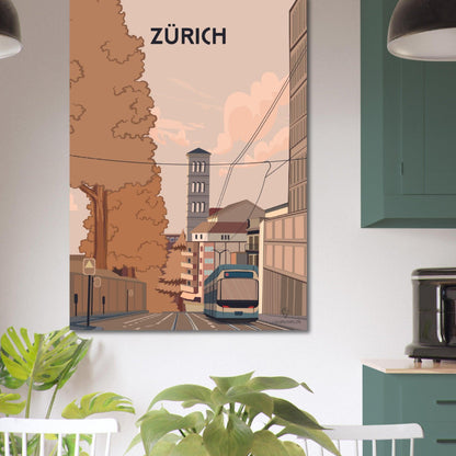 Zürich City - Printree.ch alt, blau, blick, europa, europäisch, Localspot, Minimal, Minimalismus, reise, schweiz, stadt, stadtbild, tourismus, tourist, urban, wahrzeichen, zürich