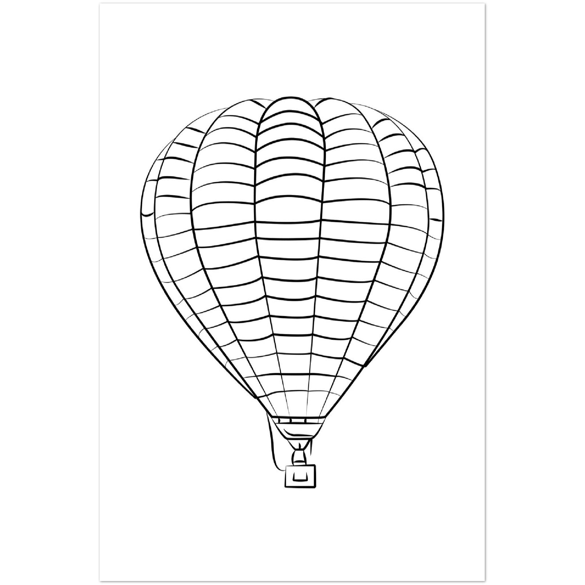 Ballon Line Art - Printree.ch Poster