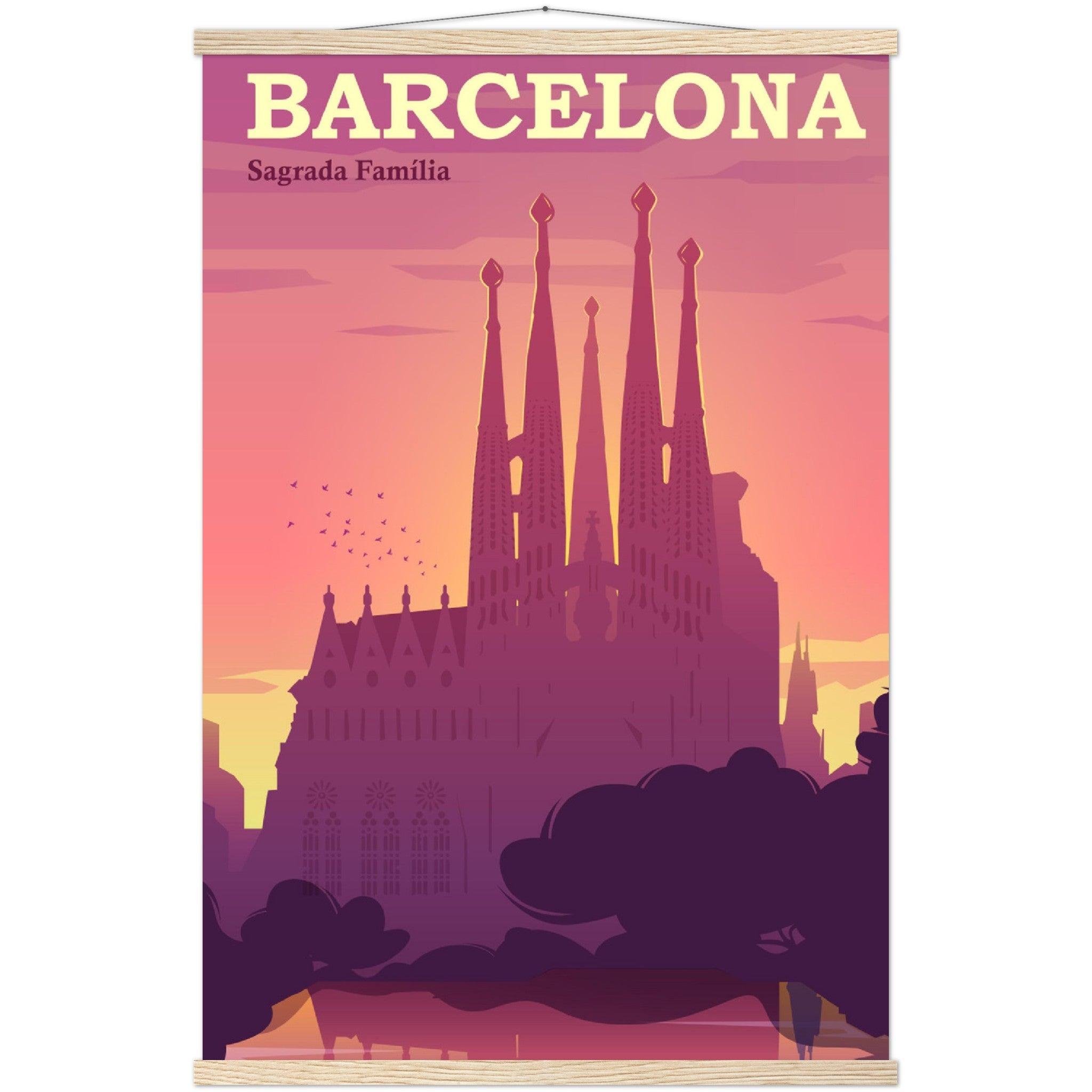 Barcelona Schönheitsposter - Hochwertige Druckqualität und luxuriöse Haptik! - Printree.ch Illustration, Poster, travel poster